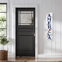 36" America Fireworks Wooden Wall Sign