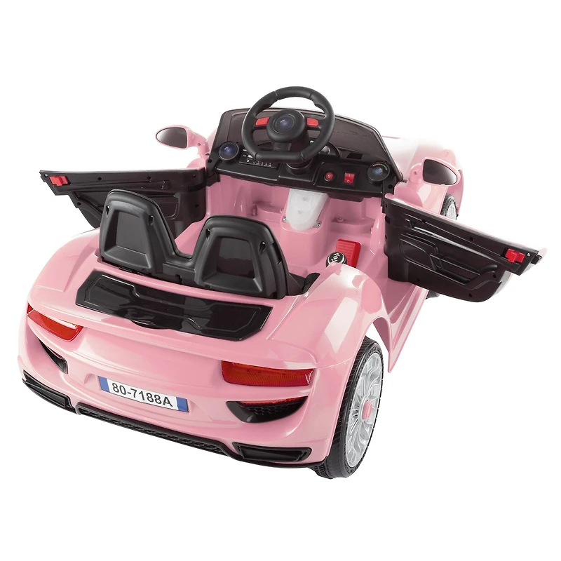 Toy Time Pink Battery Powered Ride-On Sports Car