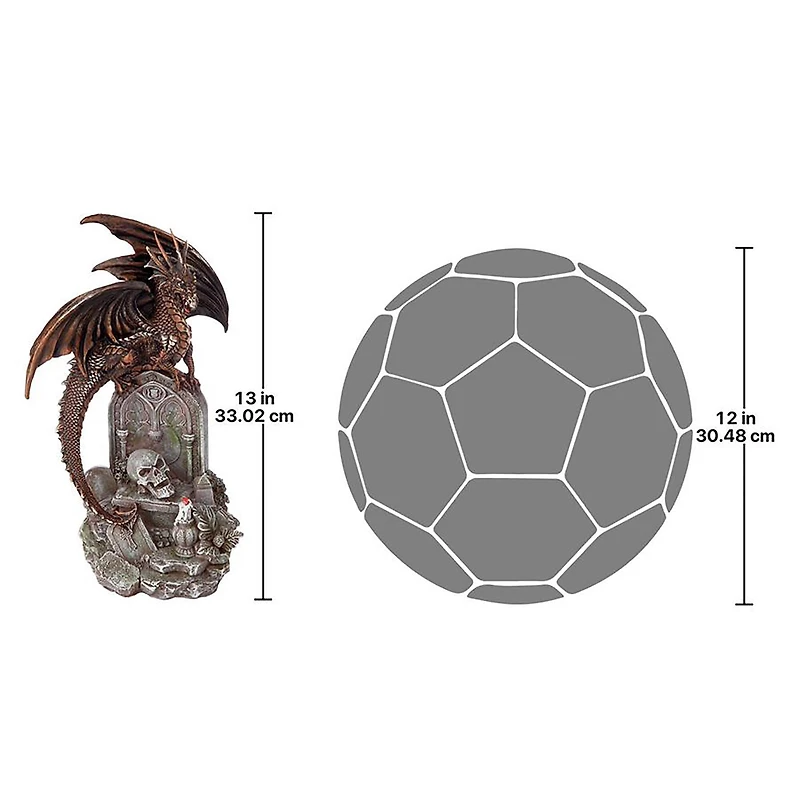Design Toscano 13" Cruel Wing the Castle Graveyard Dragon Statue