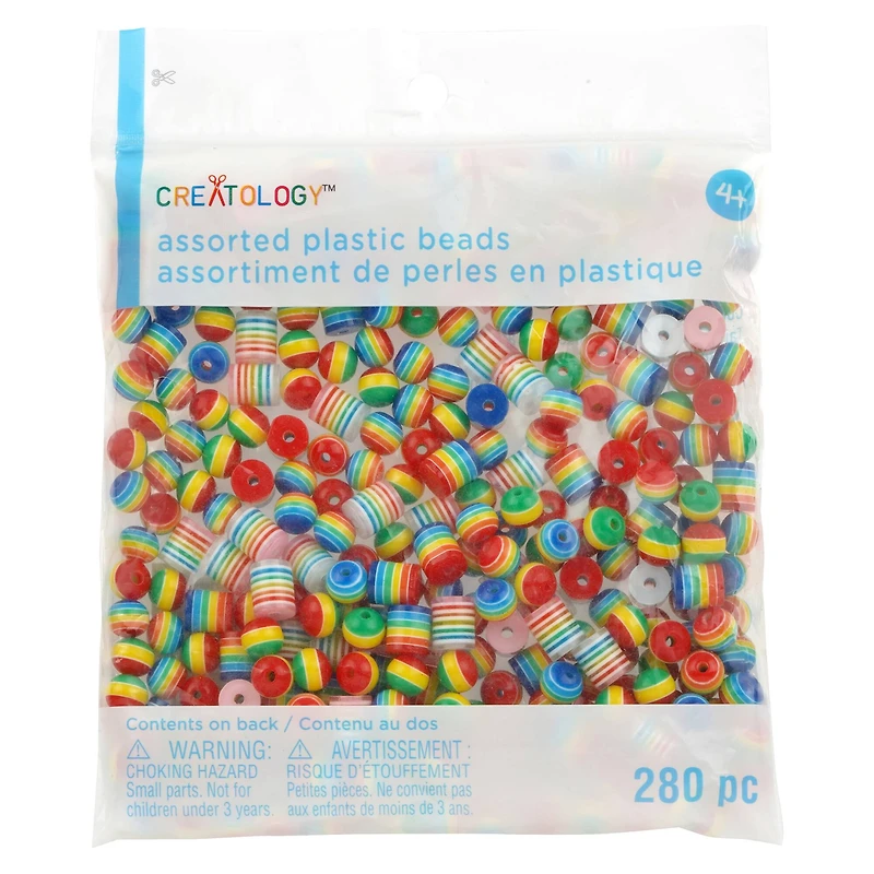 Mixed Rainbow Craft Beads by Creatology™, 280ct.