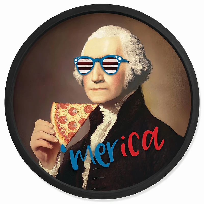 20" Round Pizza George Framed Print