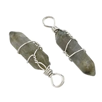 Gray Labradorite Prism Pendants, 2ct. by Bead Landing™