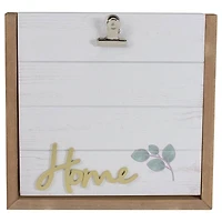 8.5" "Home" Table Top Photo Clip Frame With Hinge Design Décor