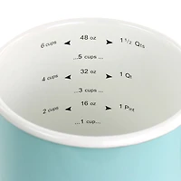 Martha Stewart 6 Cup Turquoise Enamel on Steel Measuring Cup