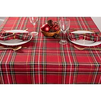 DII® 120" Holiday Metallic Plaid Tablecloth
