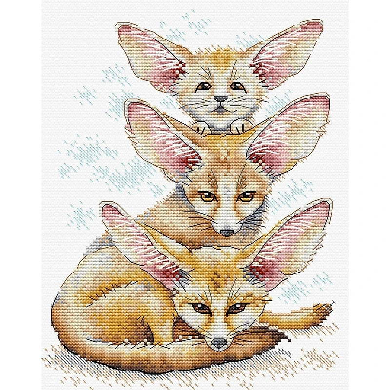 MP Studia Fennec Fox Family Cross Stitch Kit