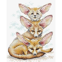 MP Studia Fennec Fox Family Cross Stitch Kit