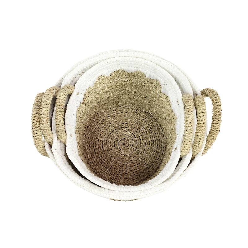 Brown Sea Grass Natural Storage Basket Set