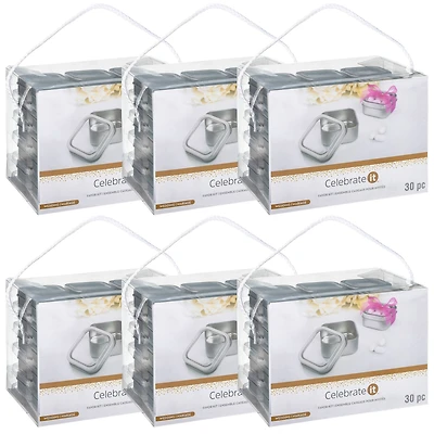 6 Packs: 30 ct. (180 total) Tin Favor Boxes by Celebrate It™ Occasions™