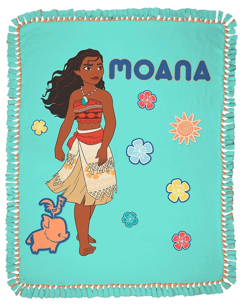 Disney® 72" Princess Moana No Sew Fleece Throw Kit