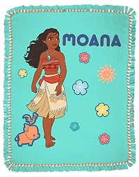 Disney® 72" Princess Moana No Sew Fleece Throw Kit
