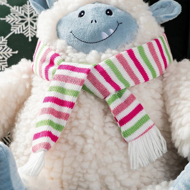 Glitzhome® 21.75"H Christmas Fabric Yeti Shelf Sitter