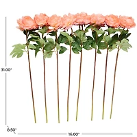 31" Orange Peony Artificial Flower Stem, 8ct.