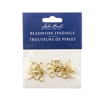 John Bead Beadwork Findings Gold Flower Side View Pendant, 5ct.