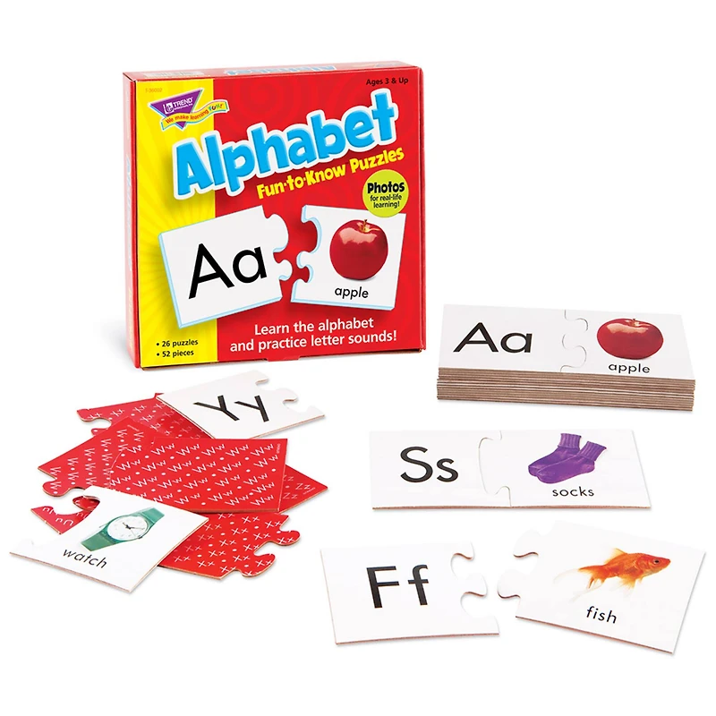 Trend Enterprises® Alphabet Fun-to-Know Puzzles