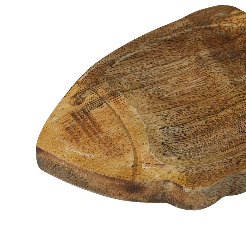 Hello Honey® 8" Coastal Carved Fish-Shaped Wood Serving Tray
