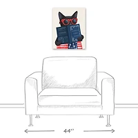 16" x 20" Patriotic Cat Canvas Wall Art