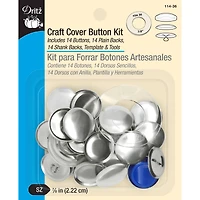 Dritz® Nickel Craft Cover Button Kit