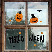 Black & Orange Halloween Gel Window Clings