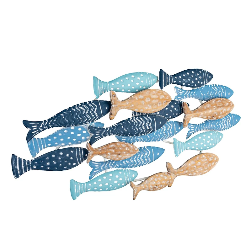 Hello Honey® Hand-Stamped Metal School of Fish Wall Décor