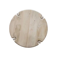 Hello Honey® 21.5" Natural Mango Wood Table with Interlocking Base & Bleached Finish