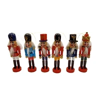 Wizardi 4.92" Classic Wooden Christmas Nutcracker Decoration Set, 6ct.