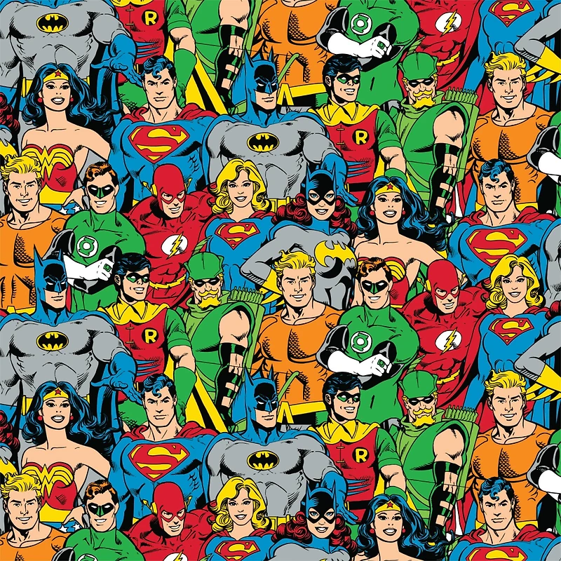 Camelot® Fabrics DC Comics Packed Characters Cotton Fabric