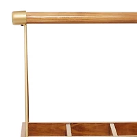 16" Brown Wood Modern Farmhouse Style Wine Rack