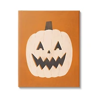Stupell Industries Happy Jack-o-Lantern Halloween Pumpkin Canvas Wall Art