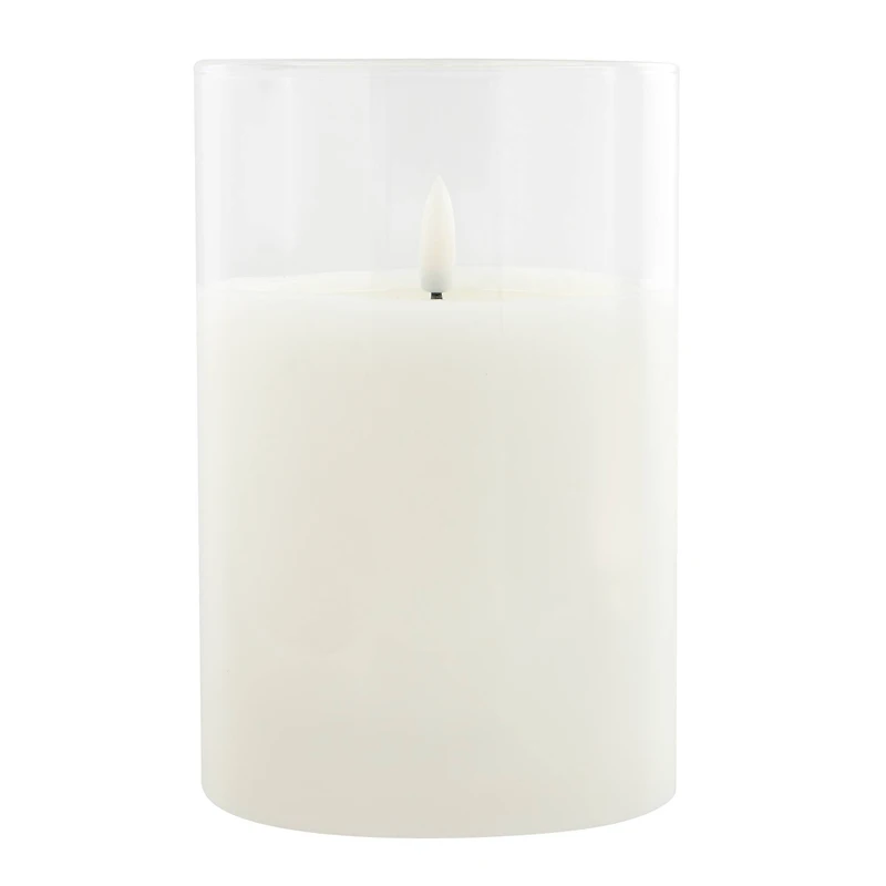 4" x 6" LED Glass Wax Flickering Candle by Ashland