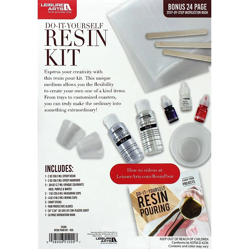 Leisure Arts® Red Box Resin Pour Kit