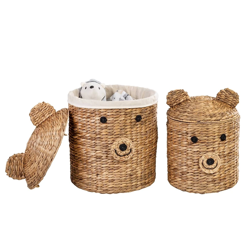 Honey Can Do Bear Shaped Storage Baskets Set