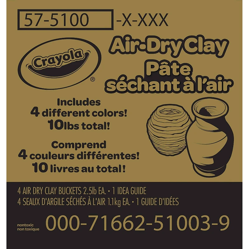 Crayola® Air Dry Clay Buckets, Pack of 4
