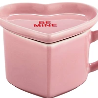 Miss Valentine Pink Ceramic Candy Heart Mug & Saucer