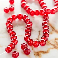 9 Pack: Burgundy Glass Round Beads, 6mm by Bead Landing™