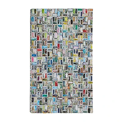 Multi Colored Modern Abstract Recycled Paper Wall Art, 23" x 40"