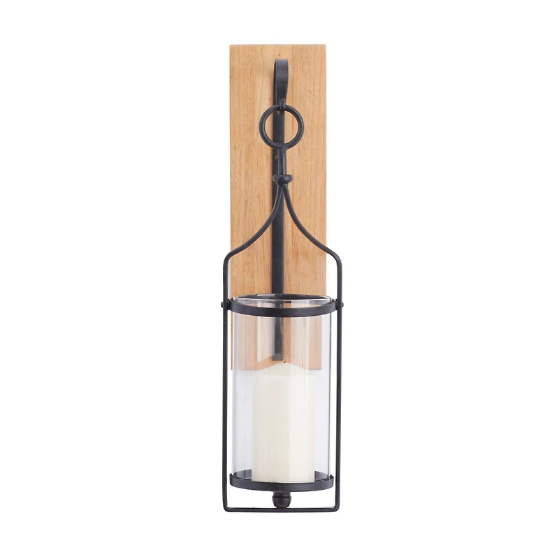 Black Poplar Farmhouse Wall Sconce, 6" x 6" x 7"