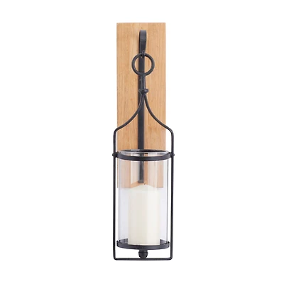 Black Poplar Farmhouse Wall Sconce, 6" x 6" x 7"