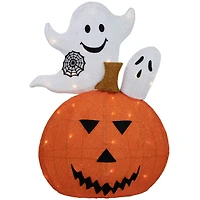 28" LED Lighted Jack-O-Lantern & Ghosts Halloween Decoration