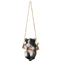 5" Swinging Black Kitten Decoration