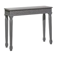 Grey Farmhouse Mango Wood Console Table, 30" x 36"