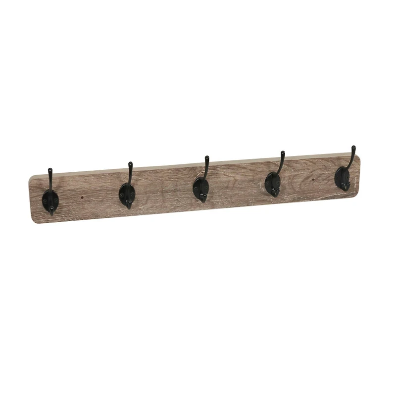 Household Essentials 5 Hook Wall Mounted Coat Rack