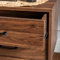 Walker Edison Dark Walnut Modern Nightstand