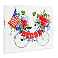 Stupell Industries Floral Americana Bicycle Canvas Wall Art