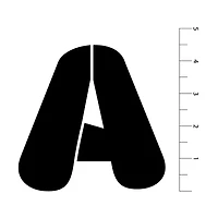 4.5" Retro Serif Alphabet Stencils by Craft Smart®