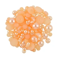Apricot Round Plastic Flatback Pearl Mix, 5,100ct. by Bead Landing™
