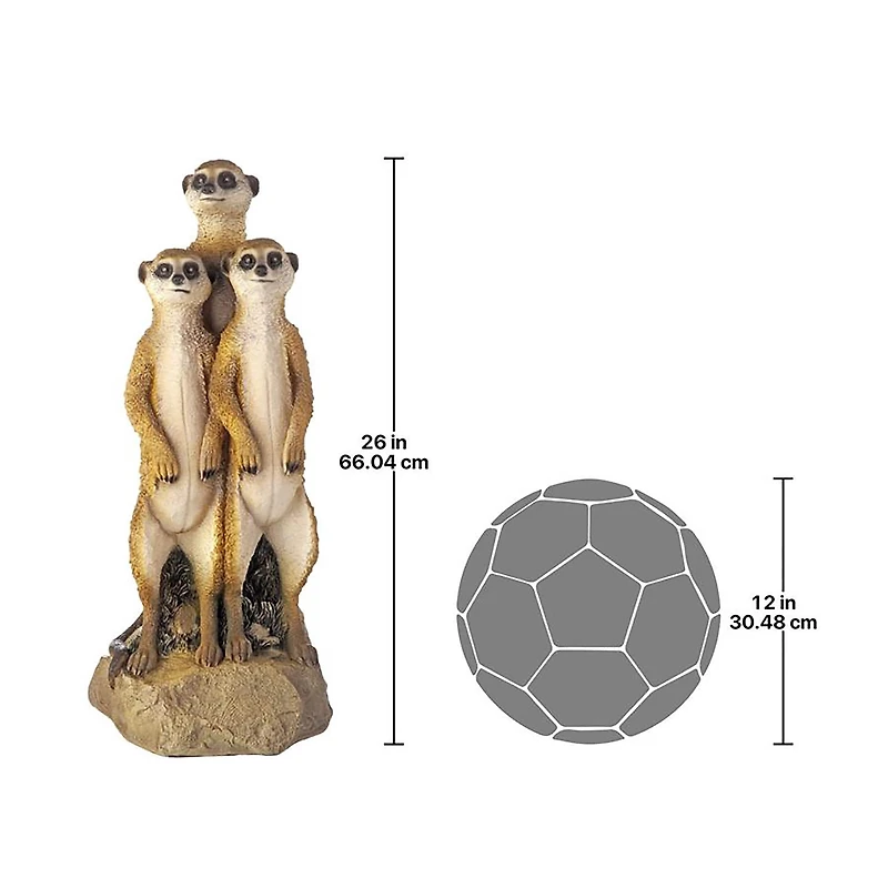 Design Toscano 26" The Meerkat Gang Sculpture