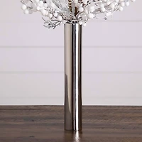 2.5ft. Artificial Flocked Berry Arrangement in Cylinder Chrome Vase