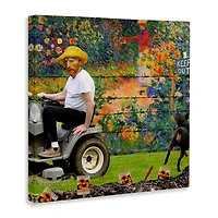 Stupell Industries Van Gogh Gardening Flowers Farmer Dog Collage Canvas Wall Art
