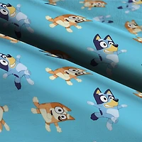 Bluey on Blue Background Cotton Fabric